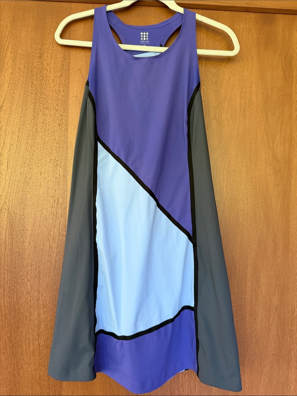 Title Nine Purple, Light Blue & Gray Colorblock Mini Dress